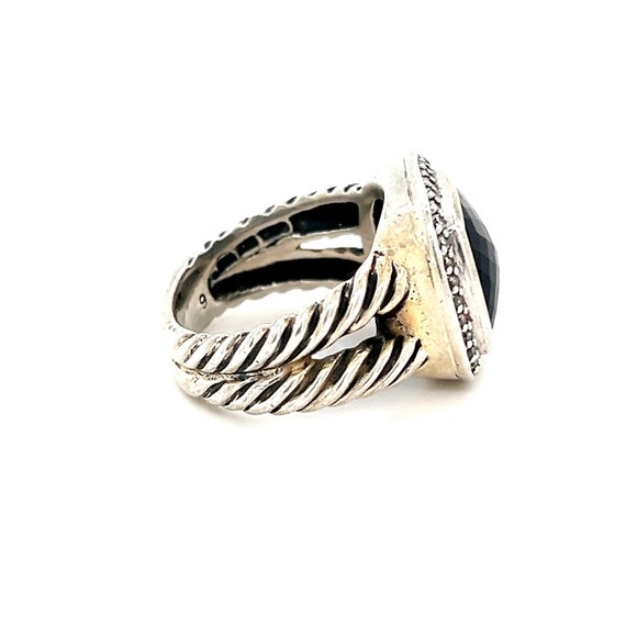 D.Y. 925 Onyx/Diamonds Albion Ring (11mm) - image 3