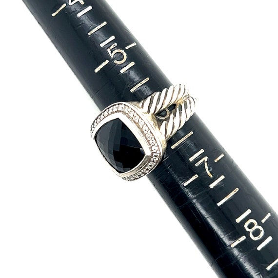 D.Y. 925 Onyx/Diamonds Albion Ring (11mm) - image 7