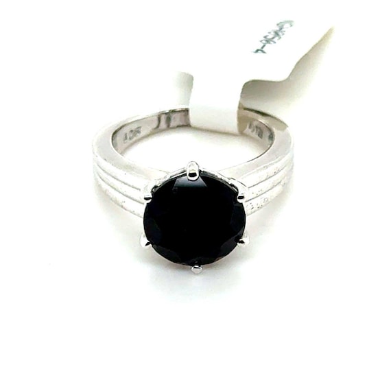 925 Silver Black Stone Ring - image 1
