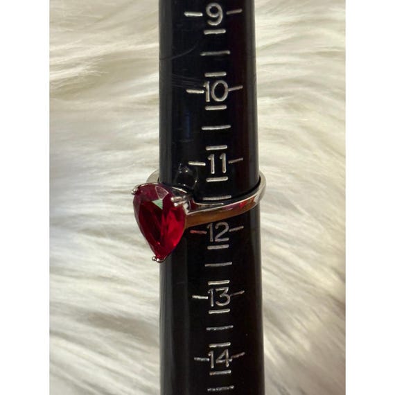 Teardrop Shaped Ruby Color Stone Ring - image 7