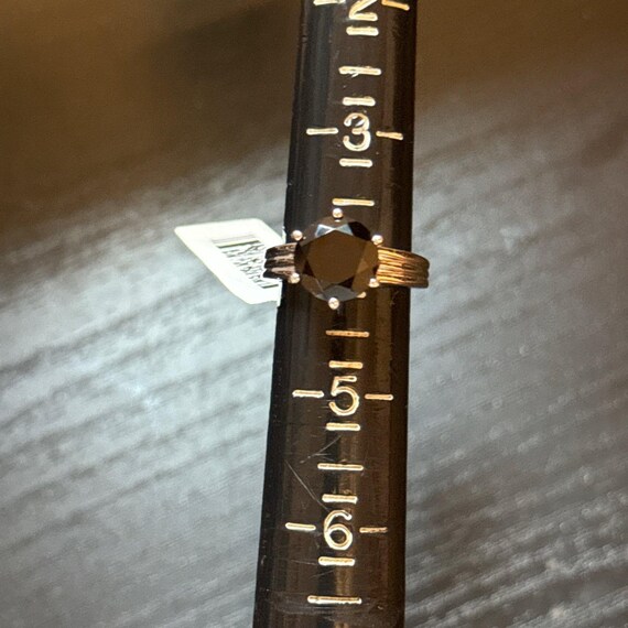 925 Silver Black Stone Ring - image 6