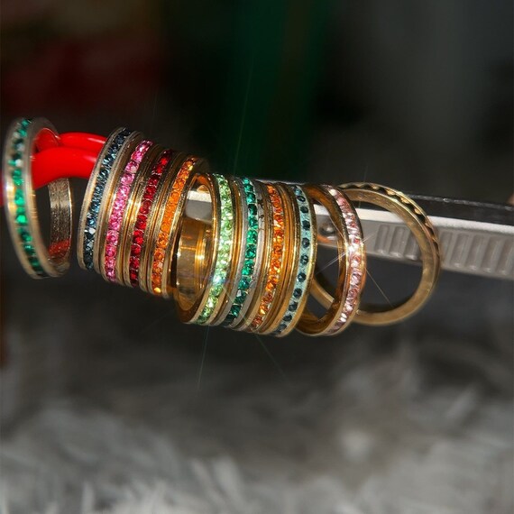 Stackable Eternity Stone Rings - image 5