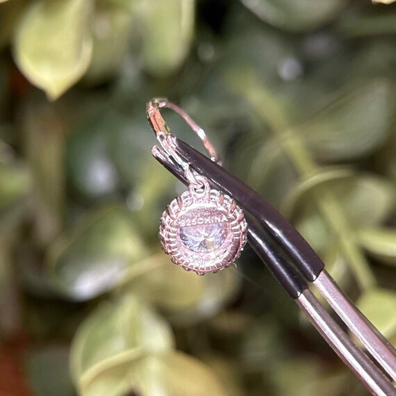 925 Silver Cz Dangle Earrings - image 8