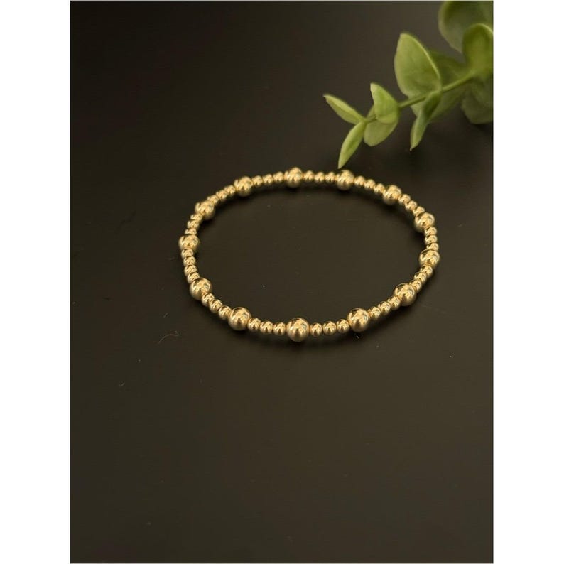 Enewton Classic Gold Beaded Stretch Bracelet for Women immagine 4