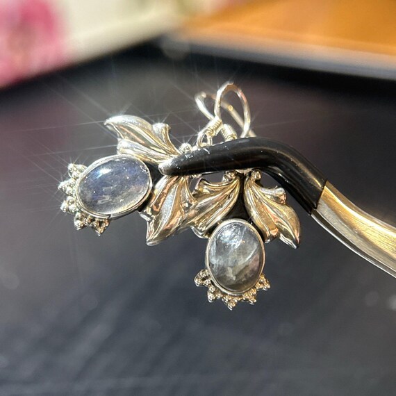 925 Silver Stone Dangle Earrings - image 4