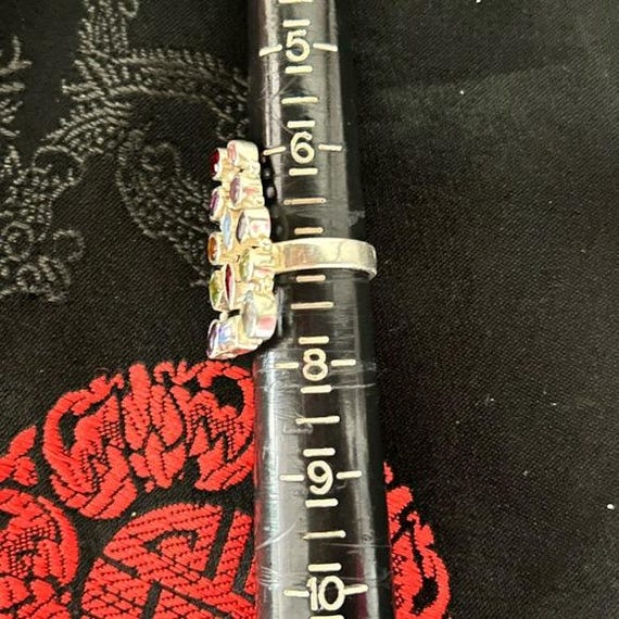 Multi-Stone Silver 925 Ring - image 10