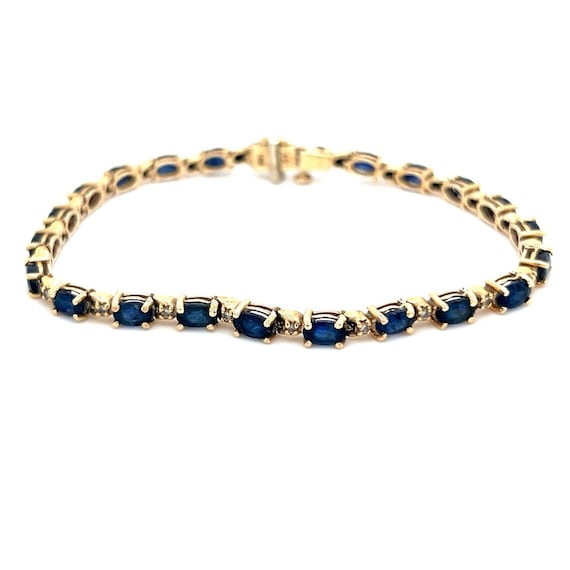 Stunning 14k EFFY BH Blue Sapphires/Diamonds Tenni