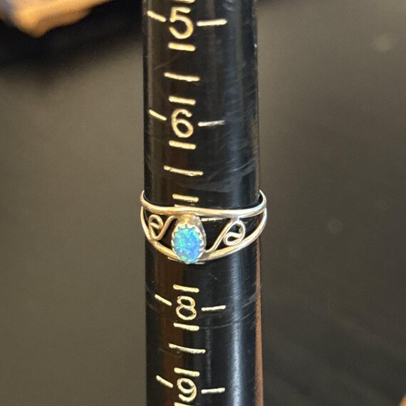 Silver 925 Delicate Opal Ring - image 7