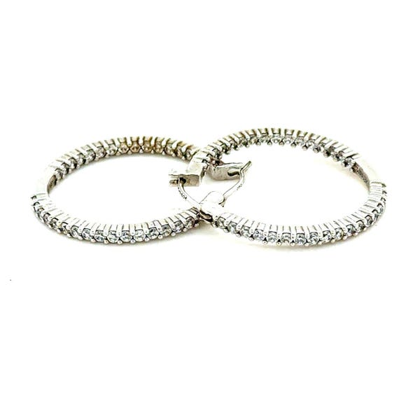 S925 Inside-Out Cz’s Hoops Earrings