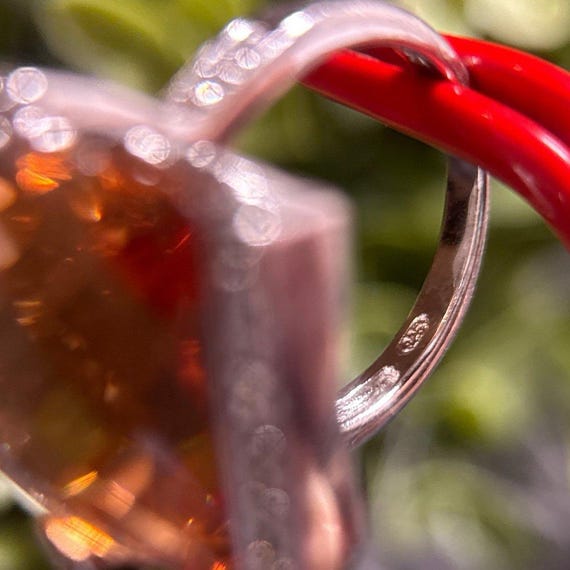 Silver 925 Large Stone Ring - image 7