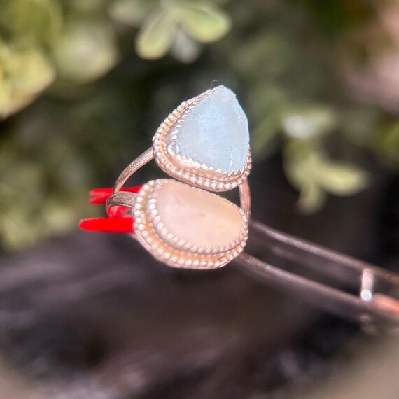 Sterling Silver Double Stone Ring - image 4