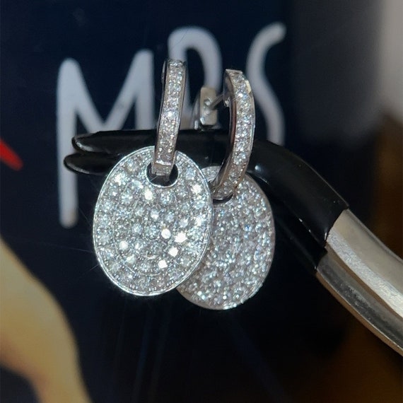 Stunning 18k Diamonds Drop Earrings - image 8