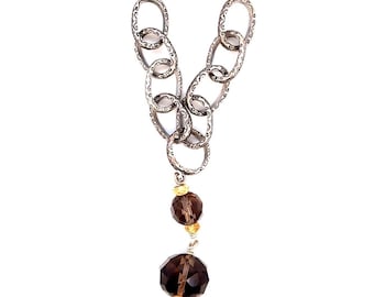 Silpada Smoky Quartz & Citrine Necklace- Retired