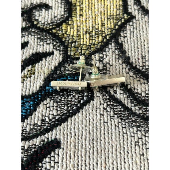 Kendra Rectangular Druzy Earrings - Silvertone - image 5