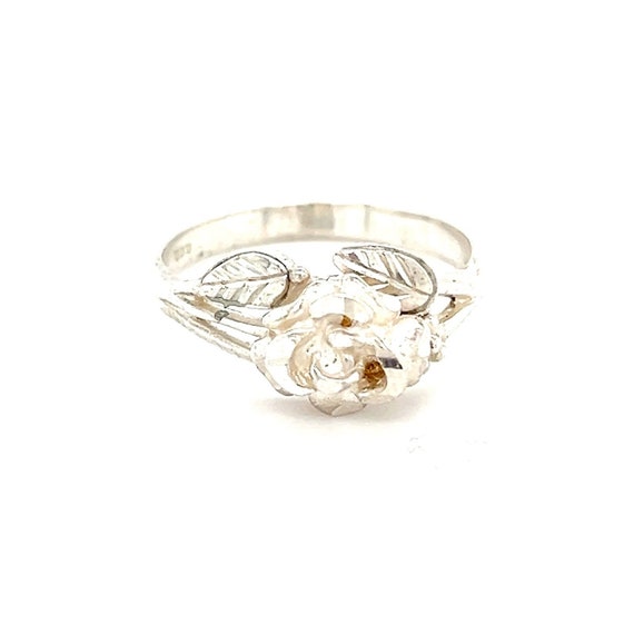 Sterling Silver 925 Rose Flower Ring