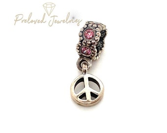 Pandora Pink Cz Peace Dangle Charm
