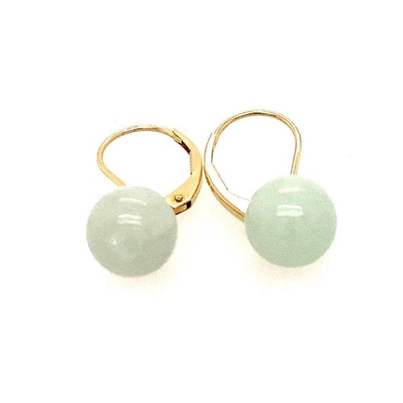 14k Jade Dangle Earrings
