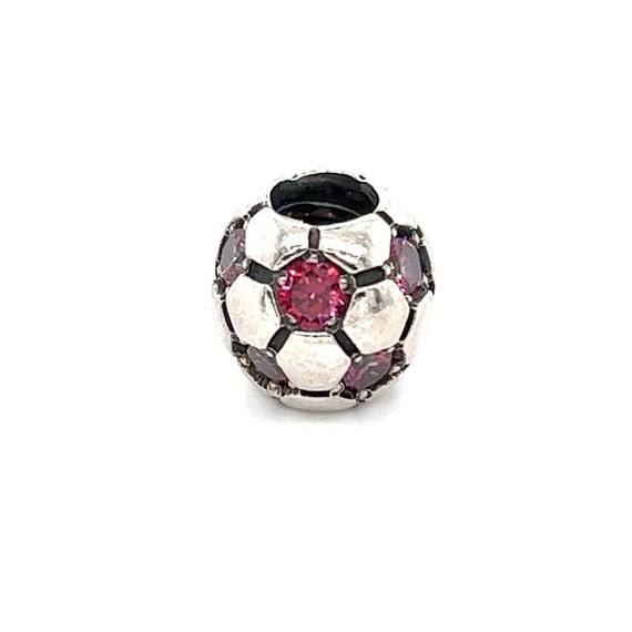 Pandora Hot Pink Cz Soccer Ball Charm - image 2