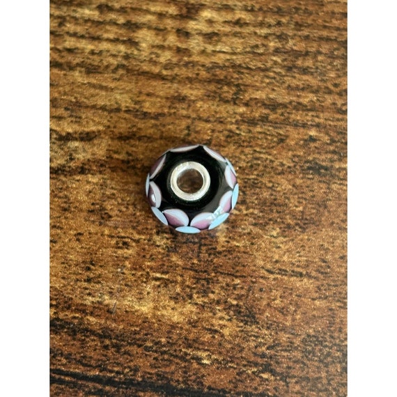 Trollbeads Blue/purple Flower Glass Bead - Etsy