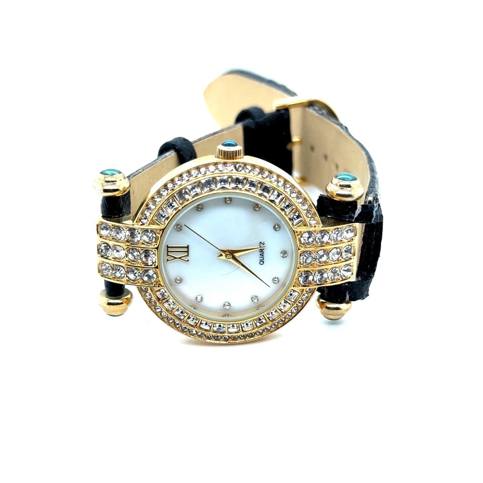 Vintage Adrienne Club A Gold Pearl Diamond Gem Stone and Opal Watch Audemars Piguet Vintage Oval 66429BA.ZZ.0780BA.02  main image 3