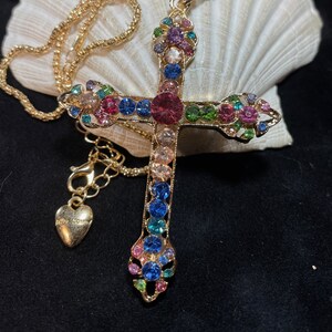 Betsey johnson cross necklace clearance