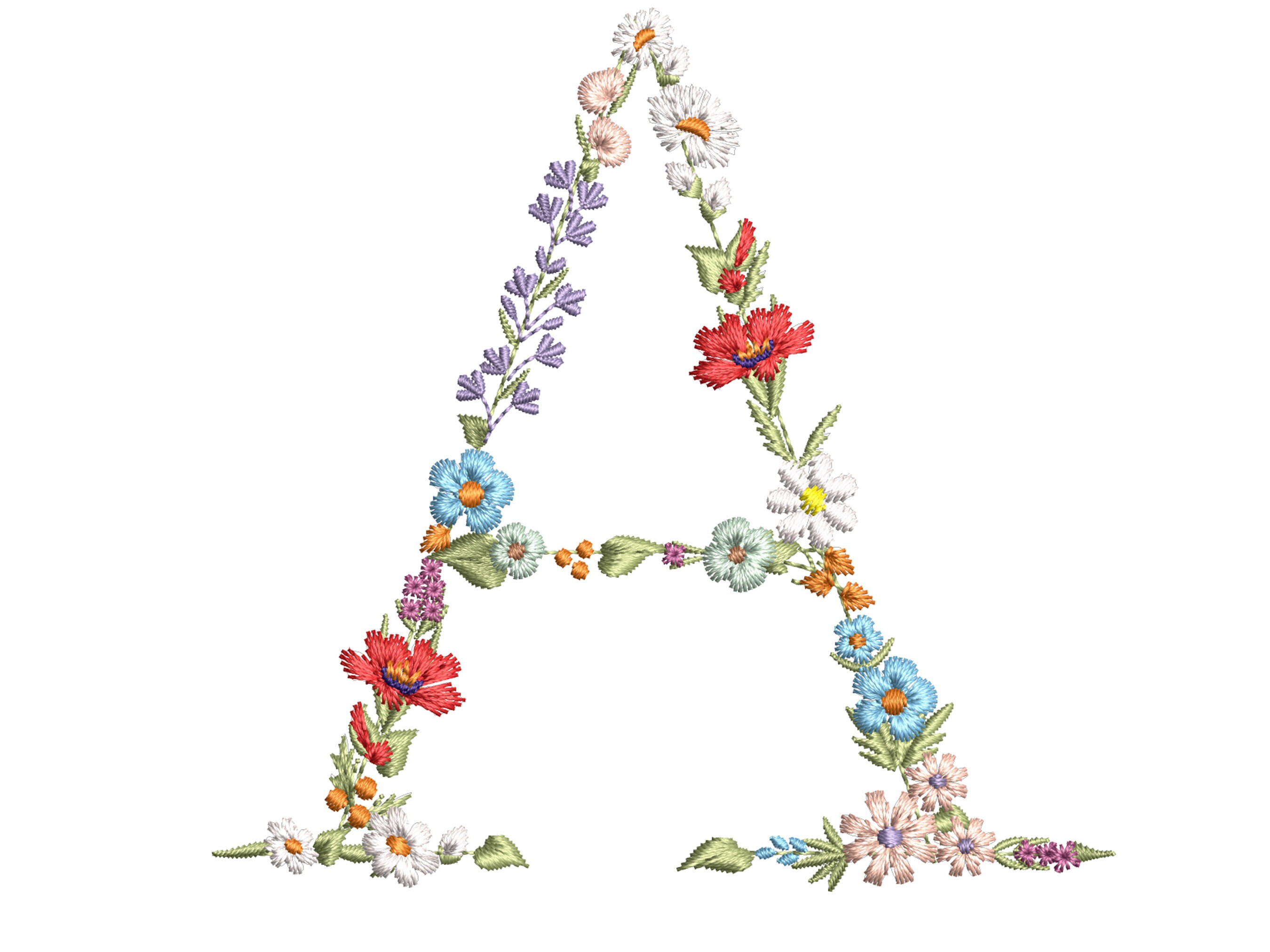 4 Machine Embroidery Floral Alphabet Small Letters With Etsy UK