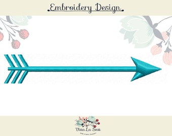 Arrow Satin Stitch Machine Embroidery Design, DIY Easy Simple