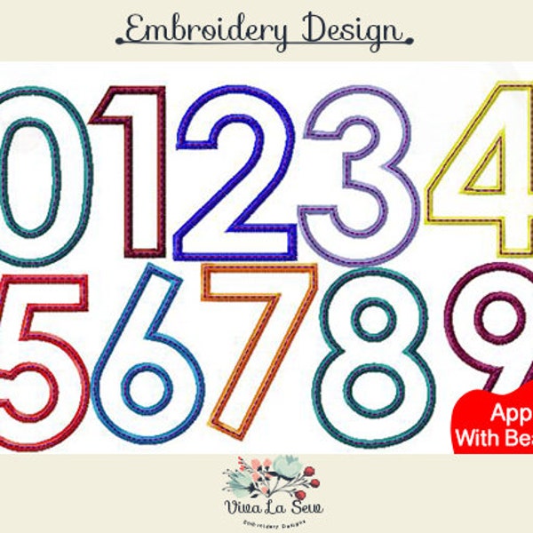 Embroidery Numbers Bean Stitch - Etsy