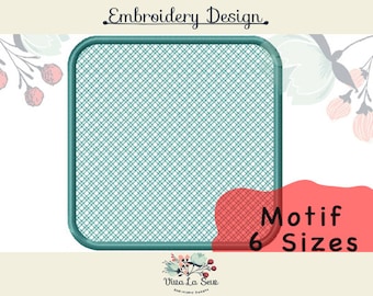 Oval Motif Frame Simple Embroidery Design / Towel / Towel