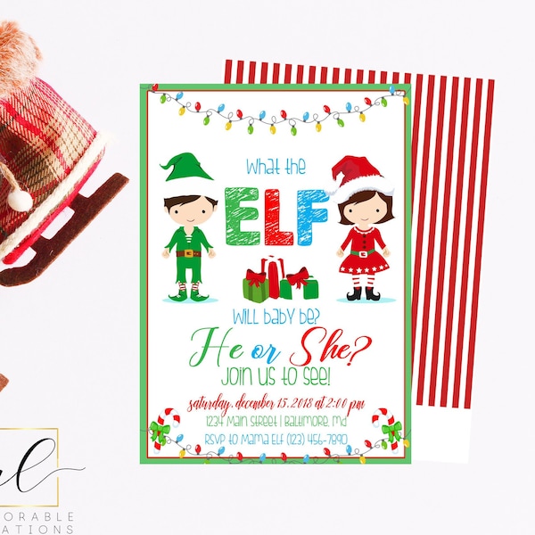 Gender Reveal for Elf on the Shelf Etsy