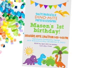 Dinosaur Birthday Invitation, Boy Birthday Invitation, Child Birthday Party, Baby Dinosaurs, Dinosaur Birthday Party, Dinosaur Party