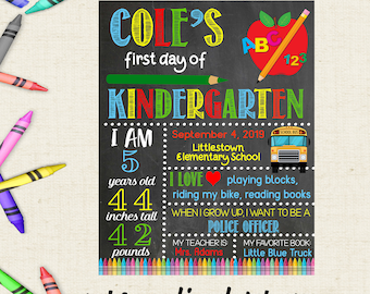 First Day of School Sign, Back to School Sign Printable, First Day of School Chalkboard, First Day Kindergarten, Back to School Photo Prop