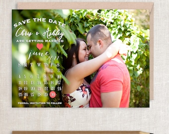 Calendar Save the Date, Save the Date, Wedding Save the Date, Photo Save the Date, Save the Date Card, Save the Date, Photo Wedding Card