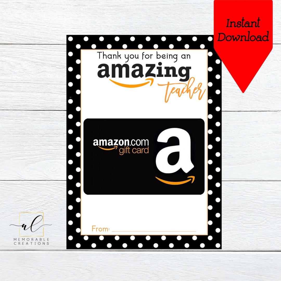 Amazon Gift Card Holder Printable Amazon Gift Card Holder Etsy