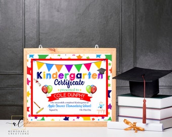 Kindergarten Graduation Certificate, Kindergarten Graduation Diploma, Child Graduation Award, Kindergarten Graduation, School Printables