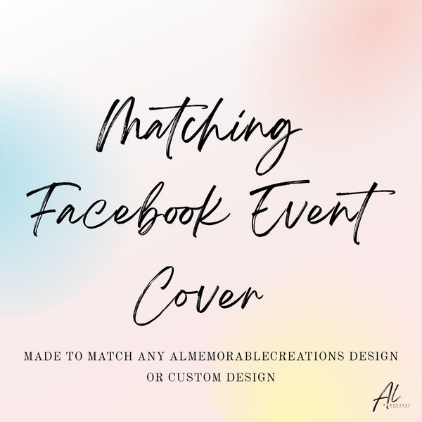 Matching Facebook Event Cover, Facebook Event Cover made to match any design, Facebook Event, Social Media Party Banner