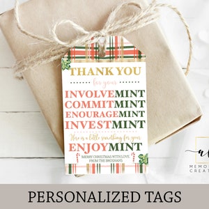 Personalized Teacher Christmas Tags, Teacher Thank You Mint Tags, Christmas Mint Tags, Teacher Appreciation, School Staff Appreciation