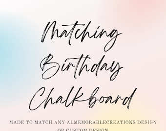 Matching Birthday Chalkboard, Birthday Chalkboard, Printable Birthday Chalkboard, Birthday Sign, Birthday Poster, Milestones Board