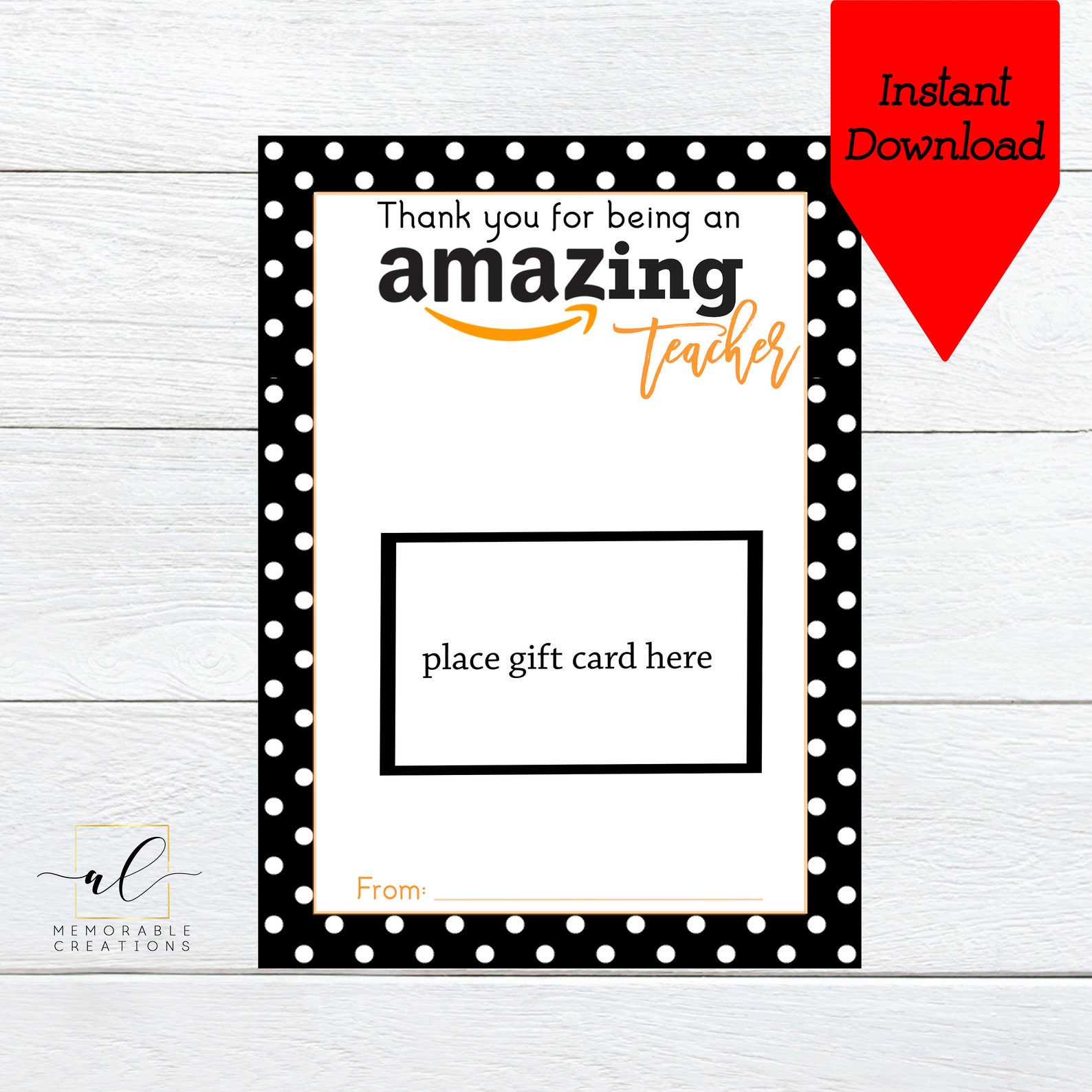 Amazon Gift Card Holder Printable Amazon Gift Card Holder | Etsy
