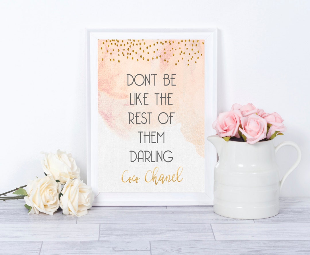 Coco Chanel Quote Girl Power Motivational Digital Print 