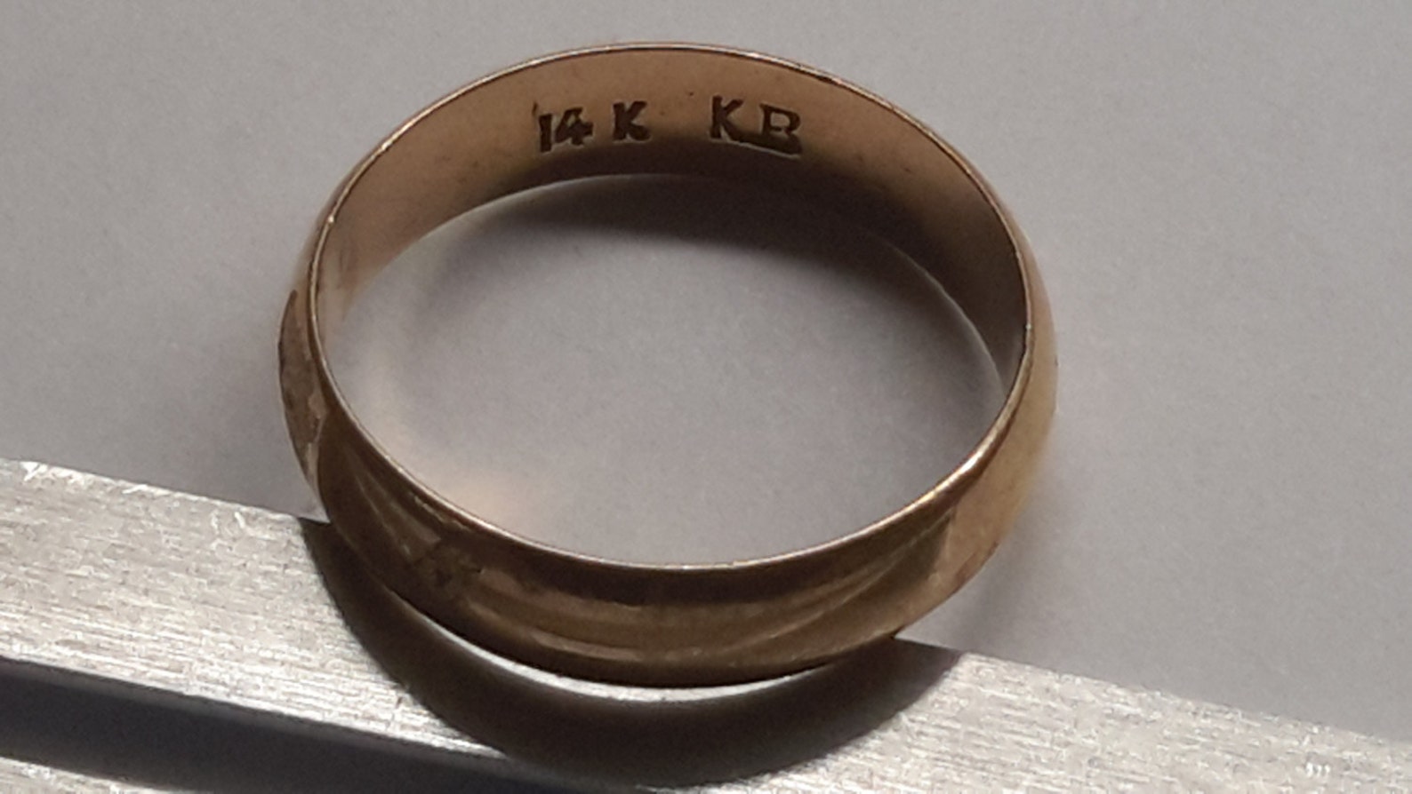 Vintage Wedding Ring '14K KB' stamped inside Band Etsy