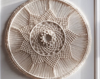 Round Jute Macrame Wall Hanging – Japandi Wall Art