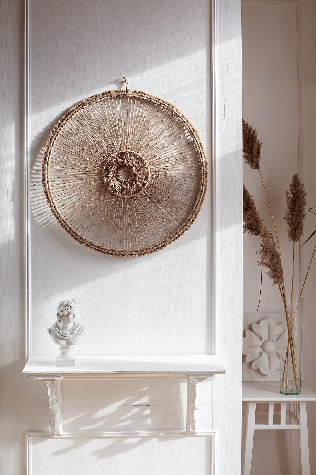 Macrame Mandala Wall Hanging – Handmade Jute Wall Ornament - Etsy
