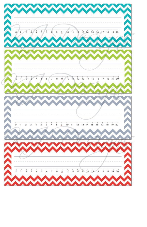 Chevron Name Tags Set Of 4 Desk Name Tags Classroom Name Etsy
