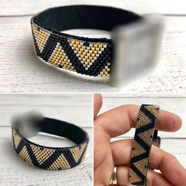 Bracelet Chevrons perles Miyuki pour montre Poiray ou OJ Perrin