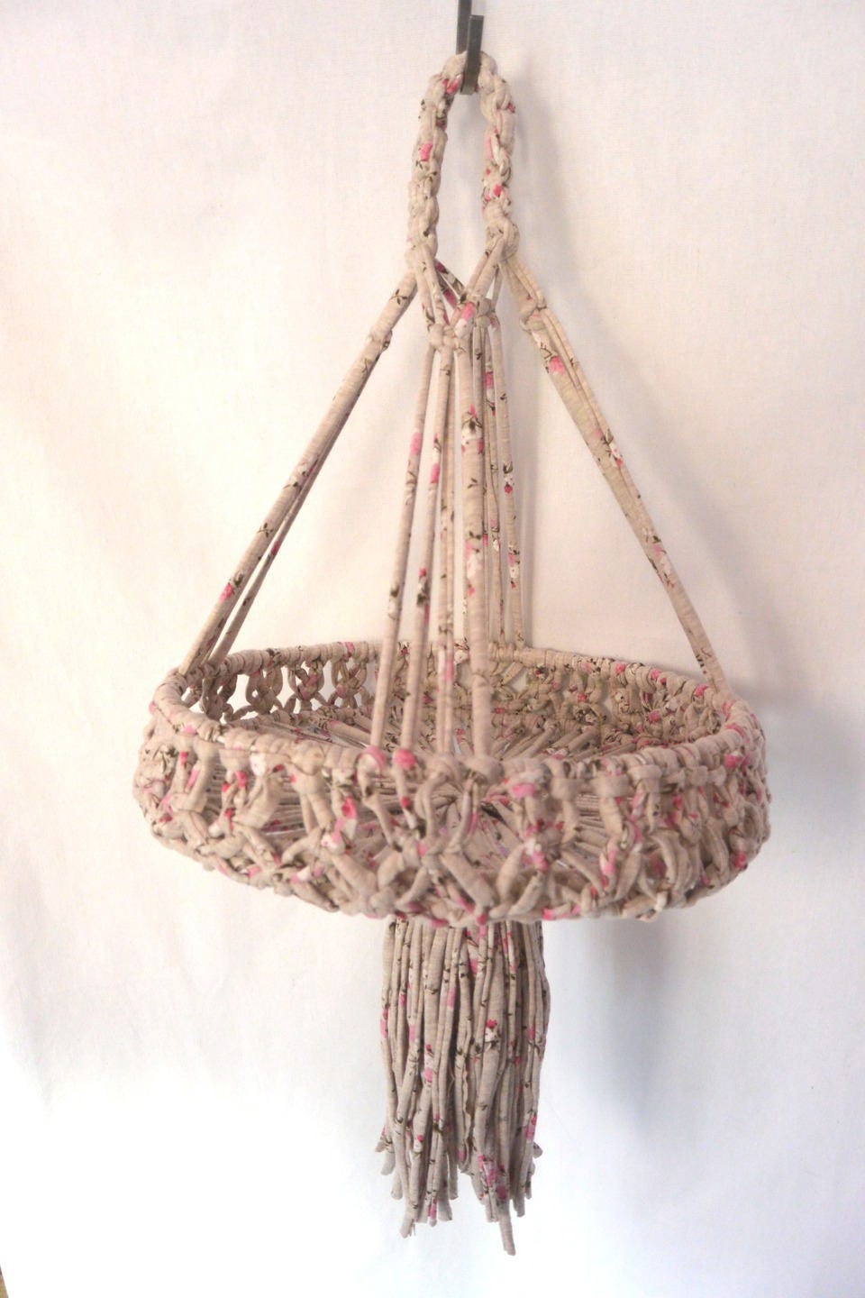 Corbeille Tissu Macramé à Suspendre | Fruits, Peluches...