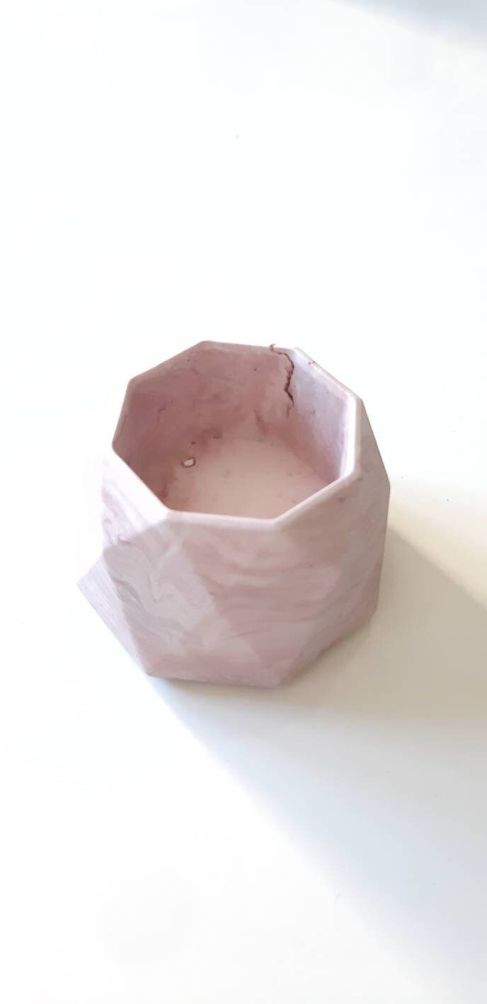 Petit Pot Pour Plante ou Bougies en Jesmonite