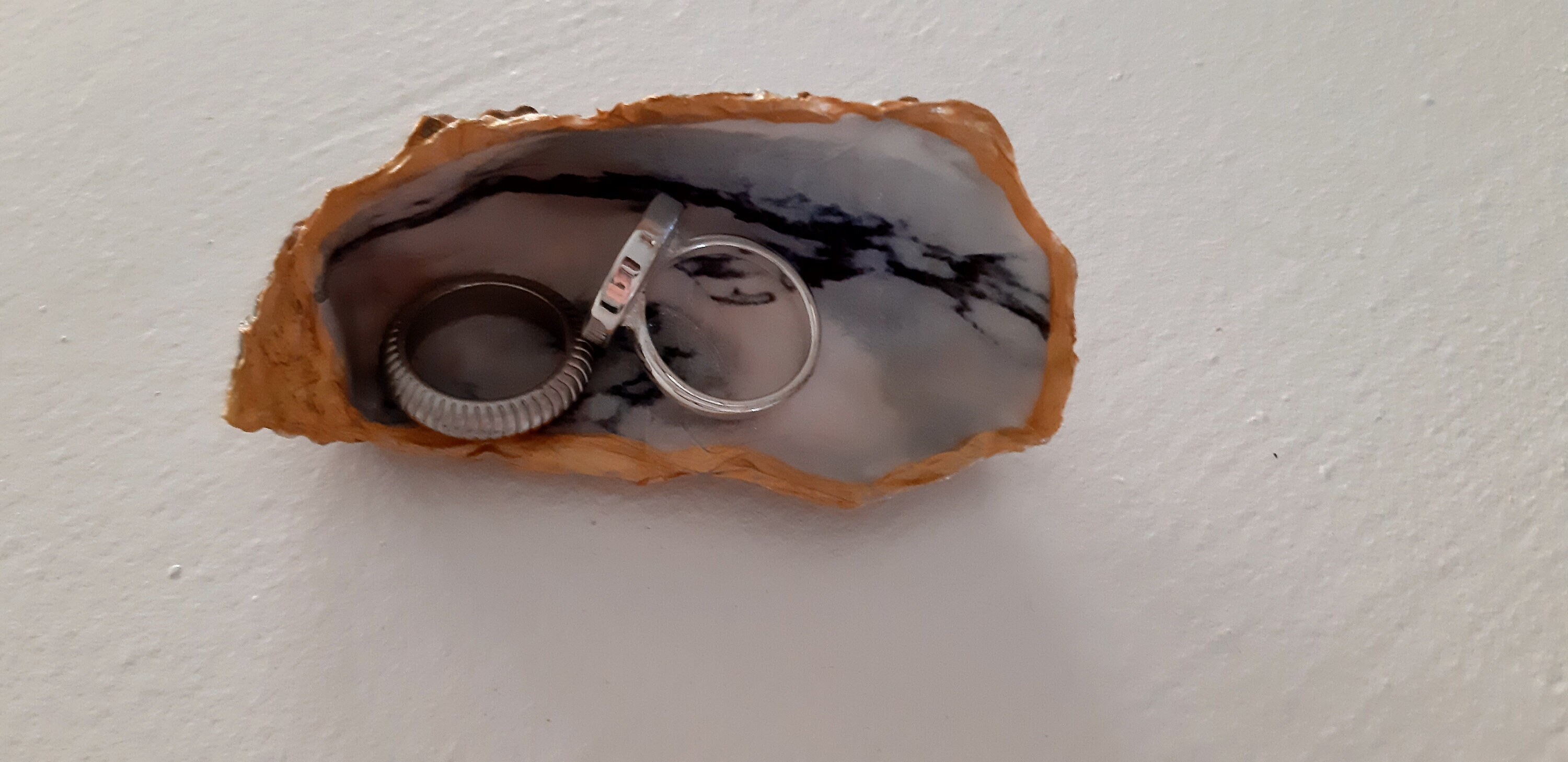 Coquille d'huître Décorée/Vide Poche