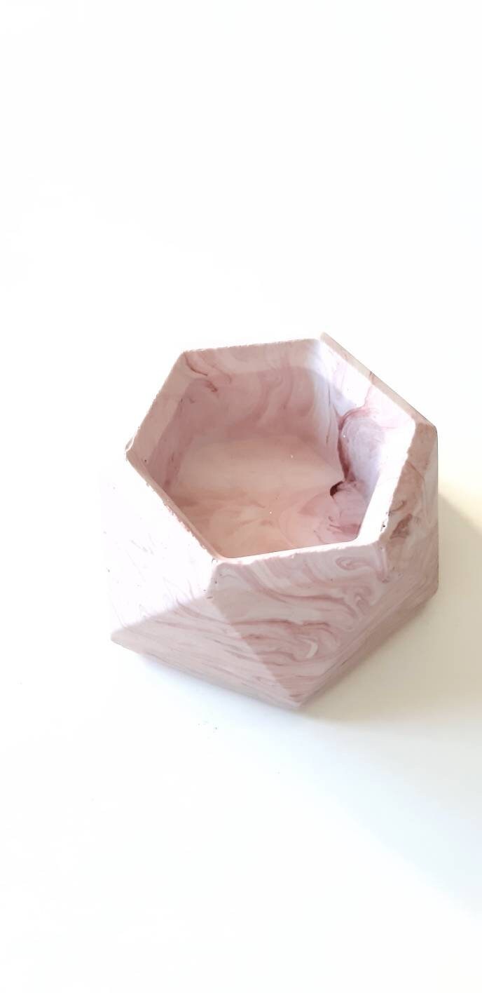 Petit Pot Pour Plante ou Bougies en Jesmonite