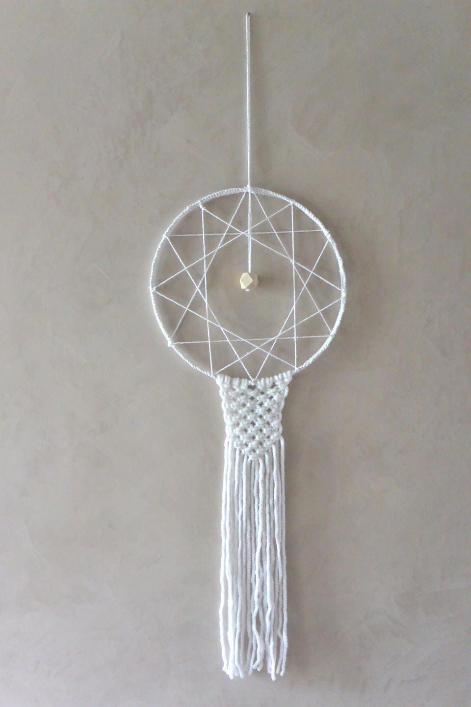 Suspension Tenture Murale Attrape Rêve en Macramé